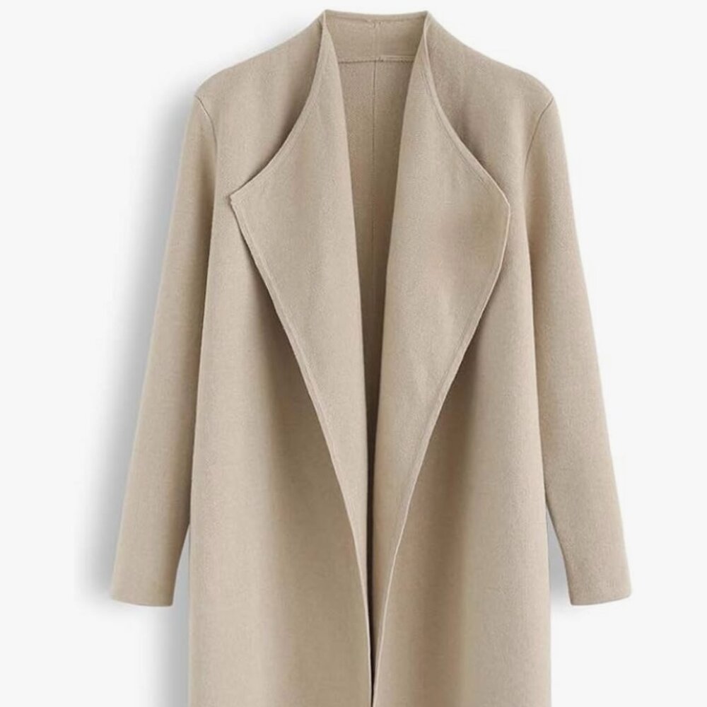 CHICWISH Women's Classy Open Front Knit Coat Cardigan Coatigan Light Jacket